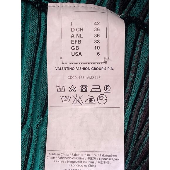 Missoni Black Gray Green Crew Neck Sleeveless Striped Knit Top Size 6 - Picture 7 of 12